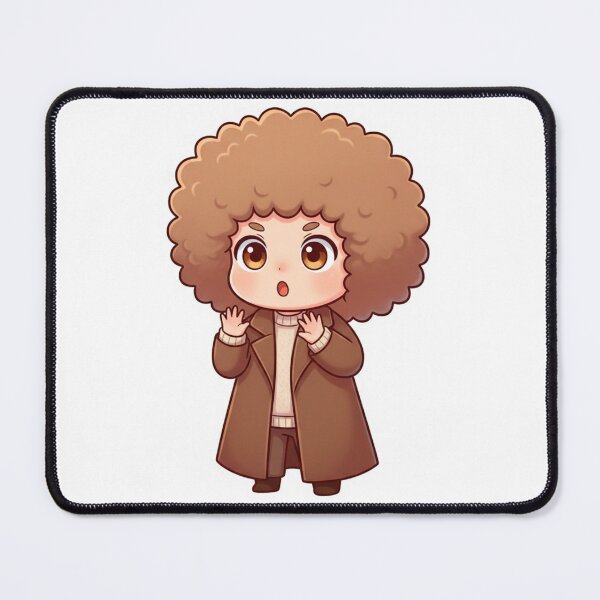 Item preview, Mochi Surprised Chibi Character – Cute Shocked Afro Cartoon designed and sold by C3J7.