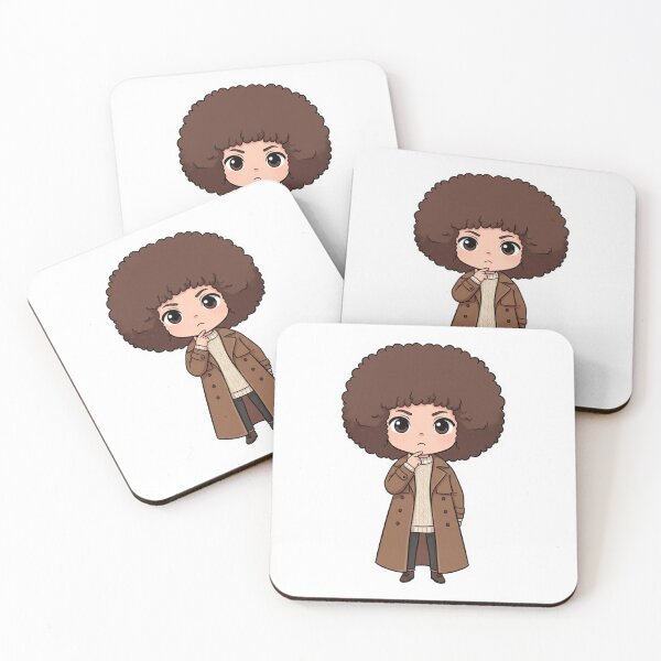 Item preview, Mochi Thinking Chibi Character – Cute Thoughtful Afro Cartoon designed and sold by C3J7.