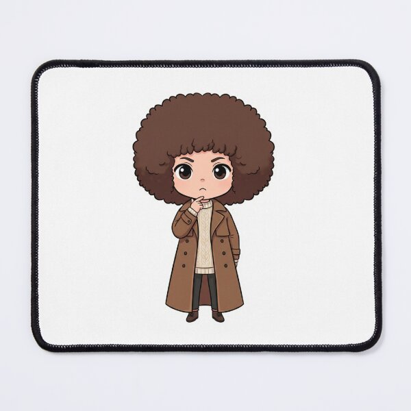 Item preview, Mochi Thinking Chibi Character – Cute Thoughtful Afro Cartoon designed and sold by C3J7.