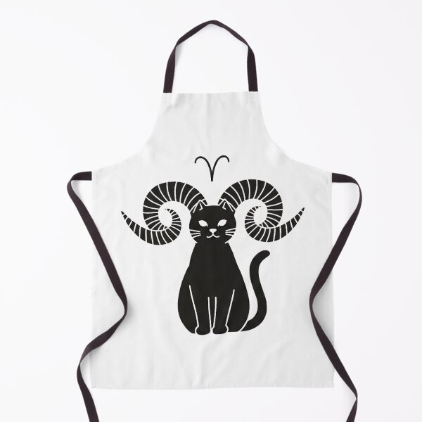 Item preview, Aries Cat Minimalist Design | Zodiac Ram Astrology Illustration designed and sold by CuteKats.