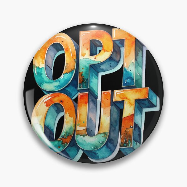 Artikelvorschau, Opt out 3D, orange turquoise wasserfarben  entworfen und verkauft von LiskoDesign.