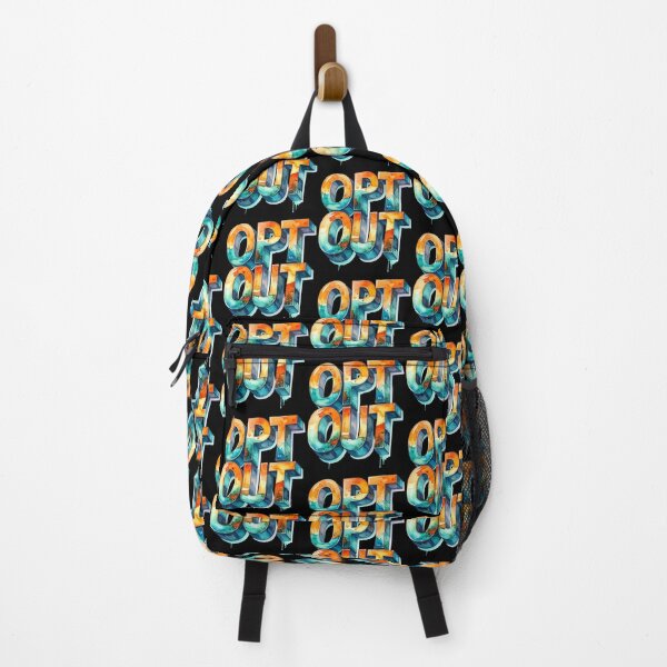 Item preview, Opt out 3D, orange turquoise watercolor designed and sold by LiskoDesign.