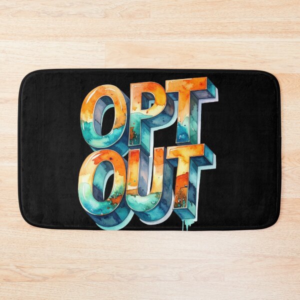 Item preview, Opt out 3D, orange turquoise watercolor designed and sold by LiskoDesign.
