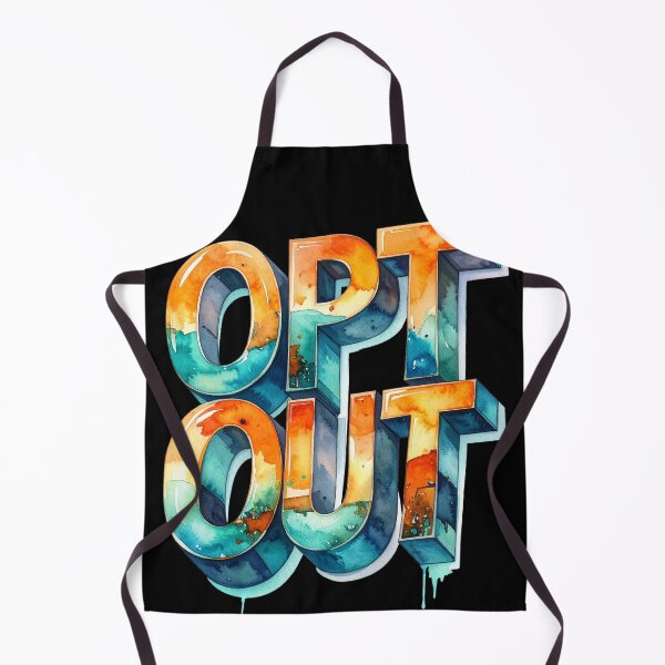 Item preview, Opt out 3D, orange turquoise watercolor designed and sold by LiskoDesign.
