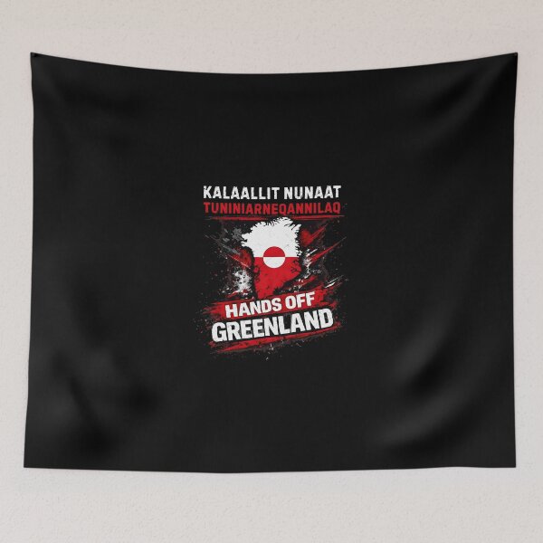 Item preview, KALAALLIT NUNAAT TUNINIARNEQANNILAQ (GREENLAND IS NOT FOR SALE) HANDS OFF GREENLAND - GREENLAND FLAG - GREENLAND PROTEST designed and sold by ProgressiveMob.