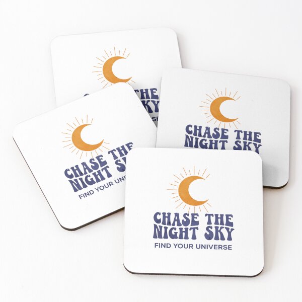 Item preview, Chase the Night Sky Celestial Quote — Retro Boho Moon & Universe designed and sold by Colorful-Garden.