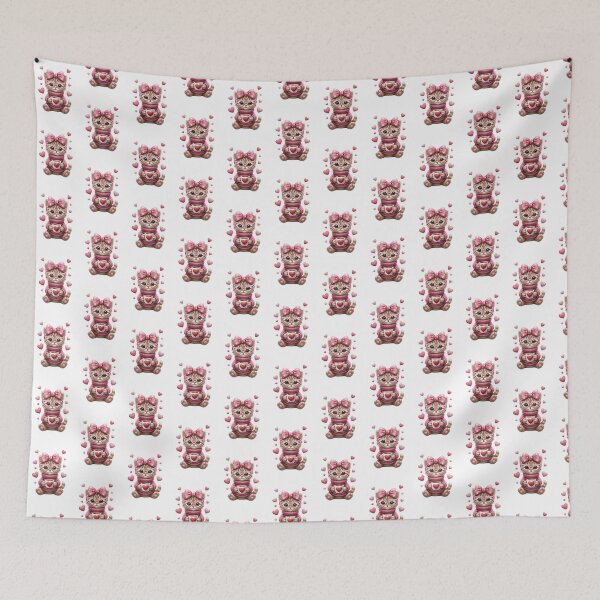 Item preview, Cute Cat Valentine Heart Glasses Coffee Cozy Knitted designed and sold by DigitalMomy.