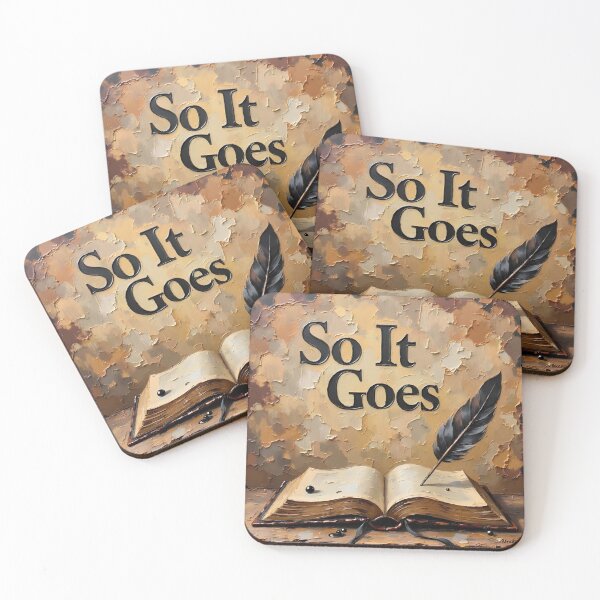Item preview, So It Goes – Vintage Literary Quote Wall Art designed and sold by Vajid Designs .