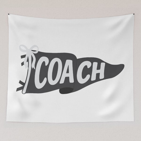 Item preview, "Coach" Pennant Flag Black designed and sold by jillianromero.