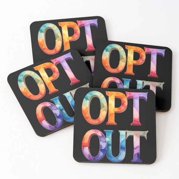 Item preview, Opt out, colorful watercolors designed and sold by LiskoDesign.