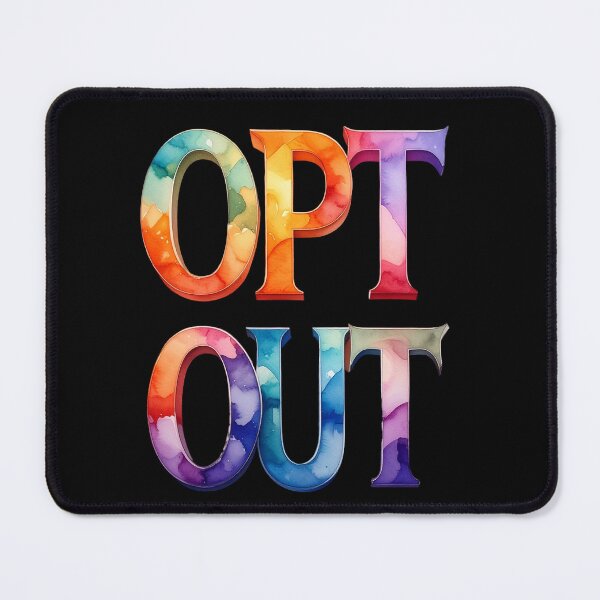 Item preview, Opt out, colorful watercolors designed and sold by LiskoDesign.