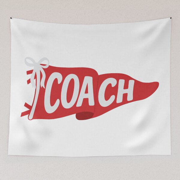 Item preview, "Coach" Pennant Flag Red designed and sold by jillianromero.