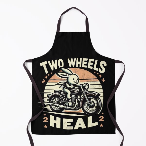 Item preview, Two Wheels Heal Rabbit - Retro Vintage Motorcycle Rider designed and sold by Zoo-Moo.