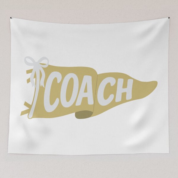 Item preview, "Coach" Pennant Flag Yellow designed and sold by jillianromero.