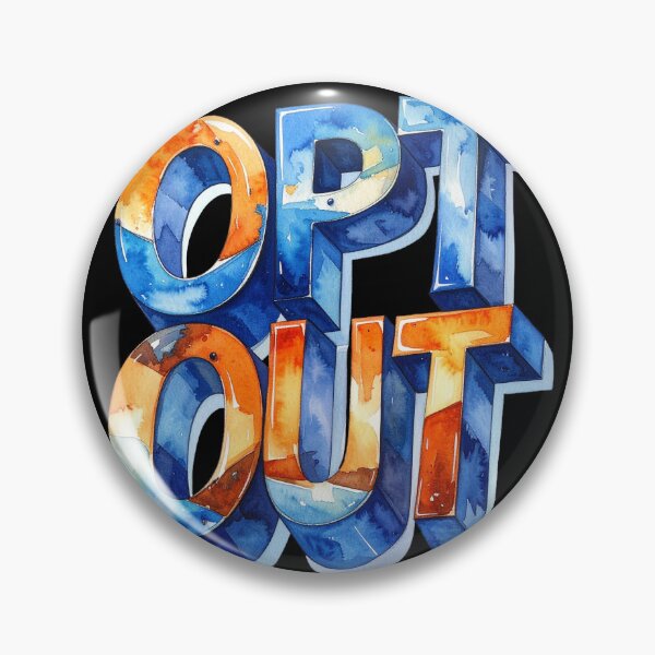 Artikelvorschau, Kopie von Opt out 3D, orange blau wasserfarben  entworfen und verkauft von LiskoDesign.