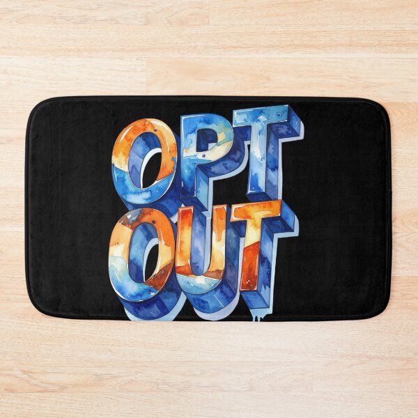 Item preview, Copy of Opt Out 3D, orange blue watercolor designed and sold by LiskoDesign.