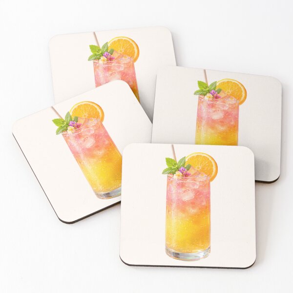 Item preview, Tropical Sunrise Mocktail – Ultra-Realistic Trendy Drink Illustration designed and sold by MeghannsMinimalMeals.