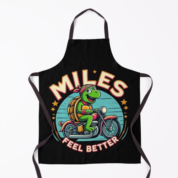 Item preview, Miles Feel Better Turtle - Retro Vintage Motorcycle Biker designed and sold by Zoo-Moo.