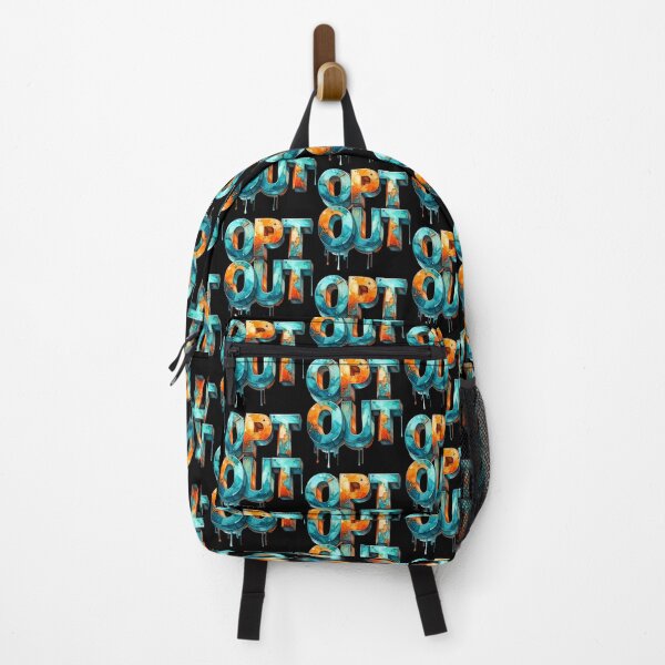 Item preview, Opt out 3D letters, orange turquoise watercolor designed and sold by LiskoDesign.