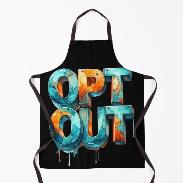 Item preview, Opt out 3D letters, orange turquoise watercolor designed and sold by LiskoDesign.