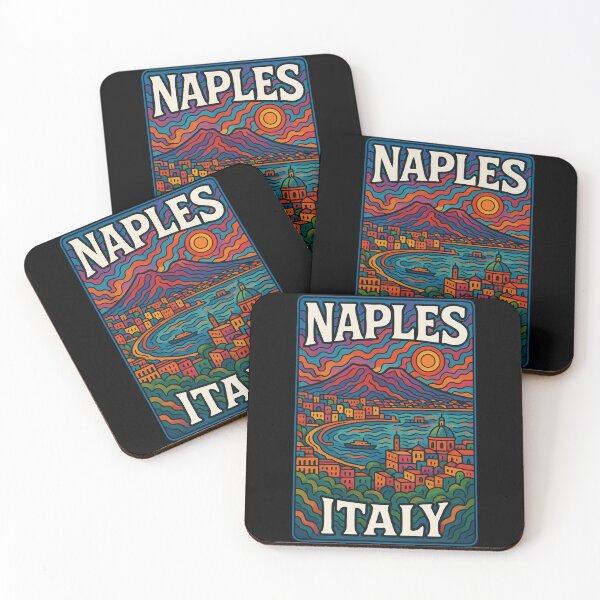 Item preview, Naples Italy Retro Trippy Art Travel designed and sold by TomFrontierArt.