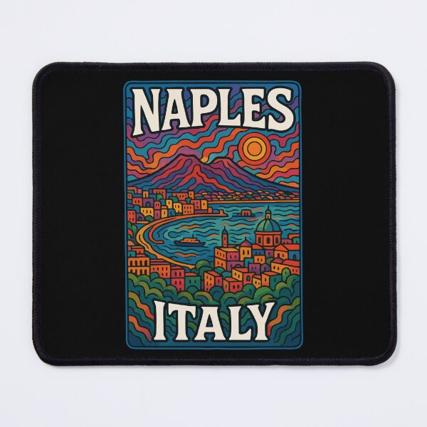 Item preview, Naples Italy Retro Trippy Art Travel designed and sold by TomFrontierArt.