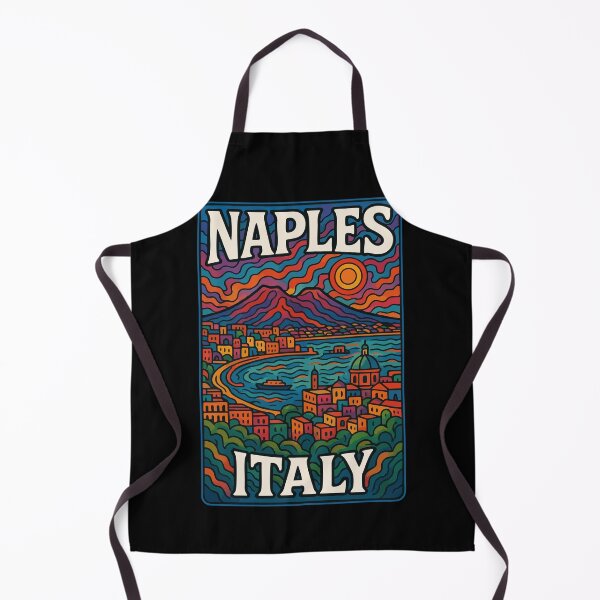 Item preview, Naples Italy Retro Trippy Art Travel designed and sold by TomFrontierArt.