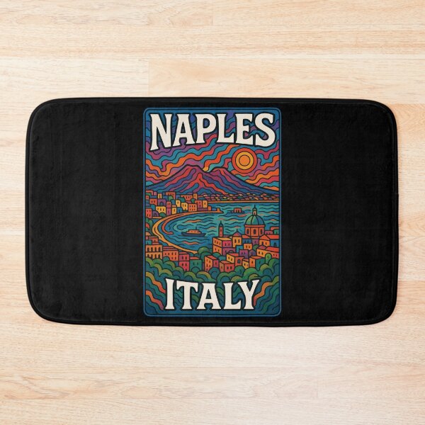Item preview, Naples Italy Retro Trippy Art Travel designed and sold by TomFrontierArt.