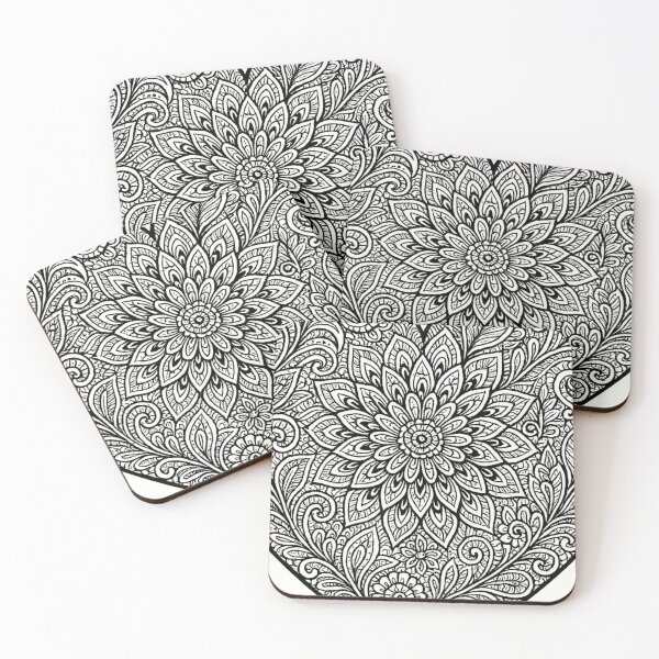 Item preview, Heart Mandala Zentangle Floral Bohemian Patterns Meditation Valentine's Day designed and sold by Lyvion design.
