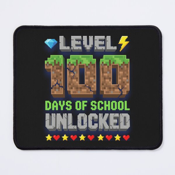 Item preview, Level 100 Days of School Unlocked – Gamer Pixel School Design designed and sold by MCdsgns.