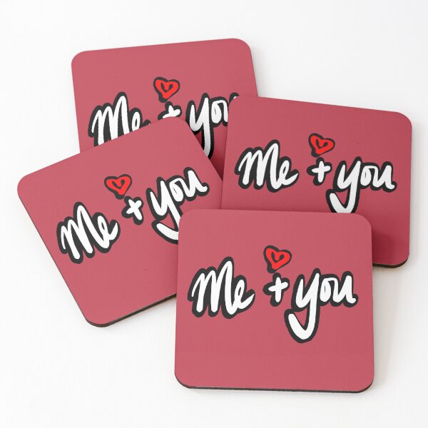 Item preview, Me plus you Handwritten Valentines Day Red Heart Romantic quote designed and sold by Artonmytee.