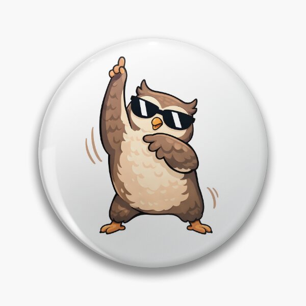 Item preview, Cool Dancing Owl with Sunglasses – Funny Cartoon Bird designed and sold by Senkov.