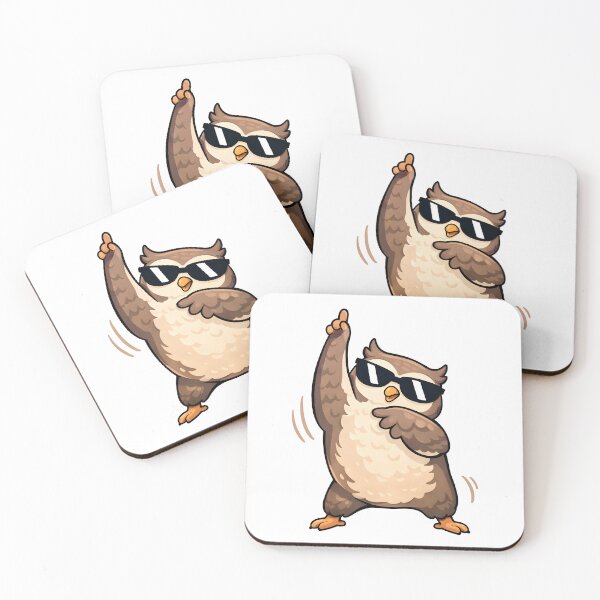 Item preview, Cool Dancing Owl with Sunglasses – Funny Cartoon Bird designed and sold by Senkov.