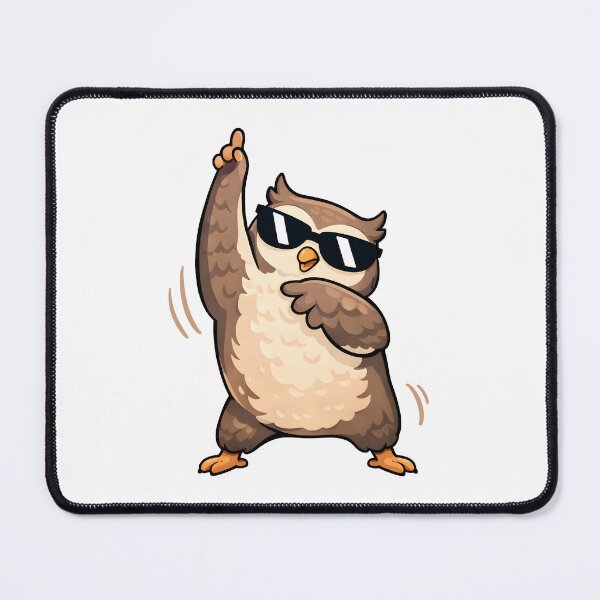 Item preview, Cool Dancing Owl with Sunglasses – Funny Cartoon Bird designed and sold by Senkov.