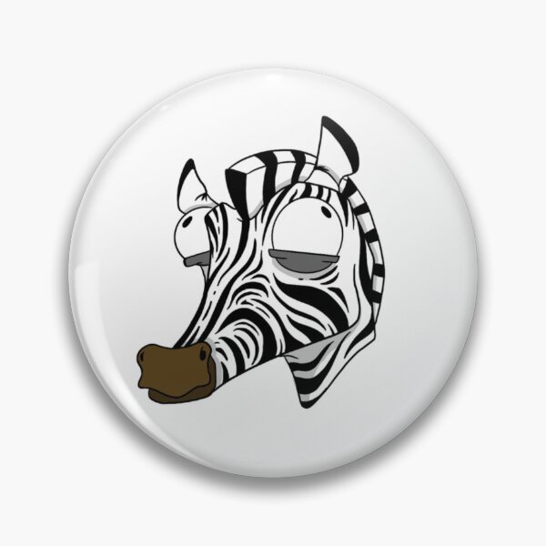 Item preview, Wide-Eyed Zebra Face – Cute Funny Cartoon Zebra Sticker designed and sold by DanWils.