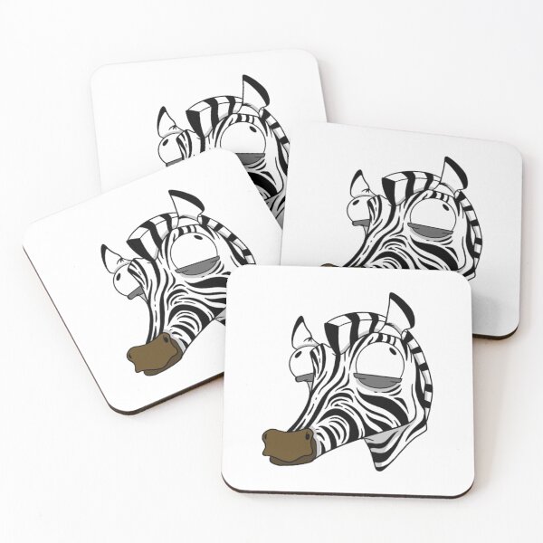 Item preview, Wide-Eyed Zebra Face – Cute Funny Cartoon Zebra Sticker designed and sold by DanWils.
