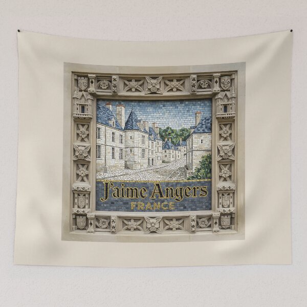 Item preview, J’aime Angers France – Renaissance Stone Frame Mosaic designed and sold by FrancophileFun.