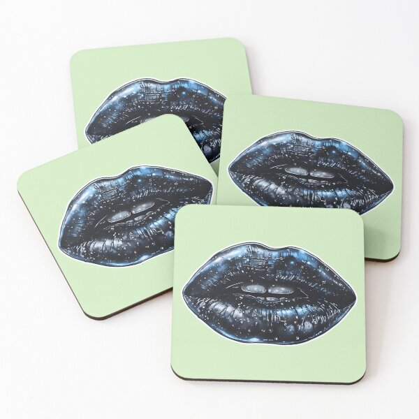 Item preview, Midnight Blue Lips – Glossy Pop art designed and sold by Neer arts.