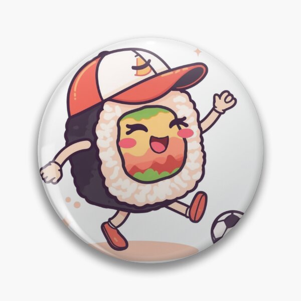 Item preview, Kawaii Footballer Sushi - California Roll Goalscorer designed and sold by CoolKawaï.