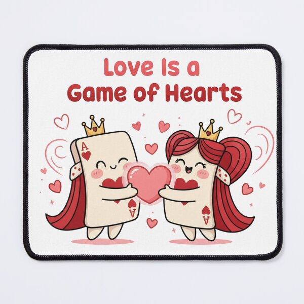 Item preview, Love Is a Game of Hearts – Playful Valentine Card Design designed and sold by LaurannaDesign.
