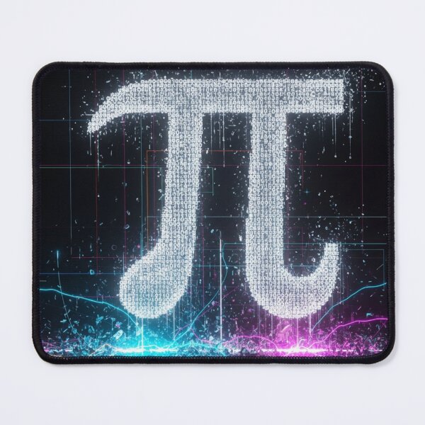 Item preview, Cyberpunk Glitch Pi Day - Futuristic Neon Mathematical Art designed and sold by Design_Your_Day.