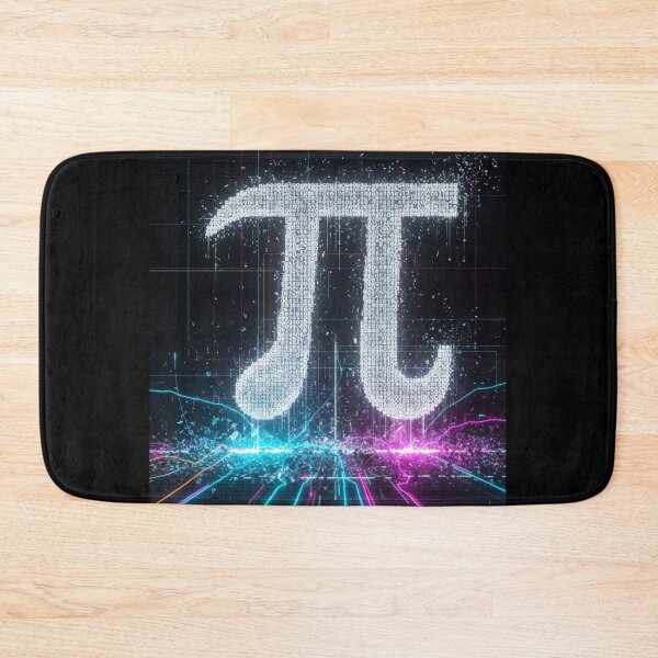 Item preview, Cyberpunk Glitch Pi Day - Futuristic Neon Mathematical Art designed and sold by Design_Your_Day.