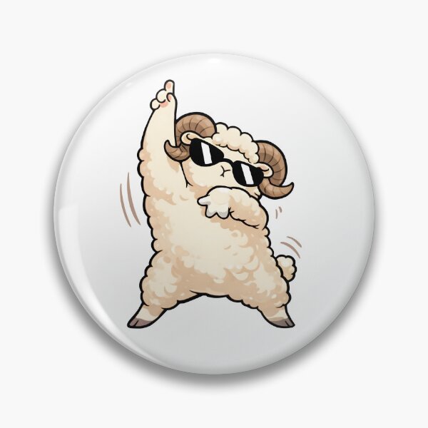 Item preview, Dancing Ram With Sunglasses – Funny Sheep Meme designed and sold by Senkov.