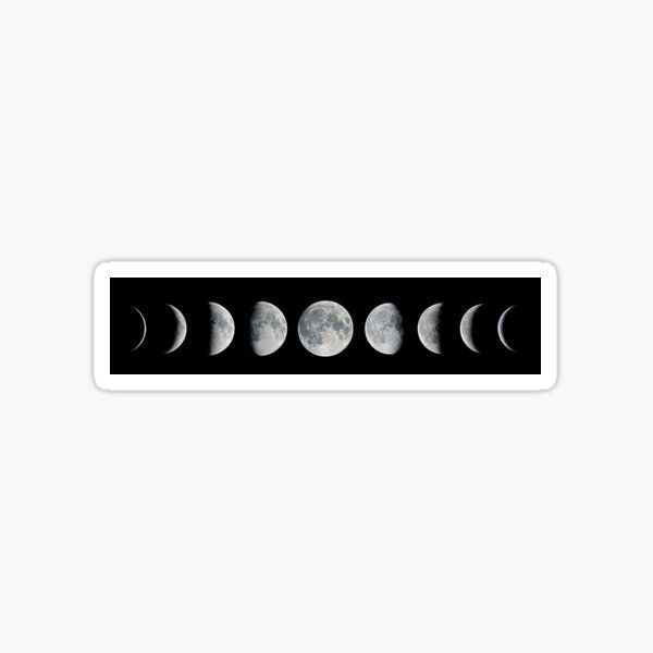 Phases of the Celestial Moon Sticker
