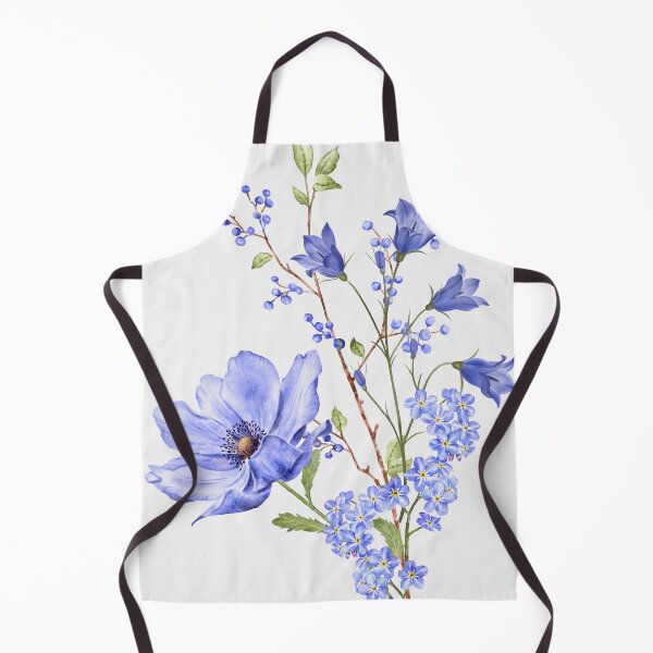 Item preview, Delicate Blue Botanical Watercolor – Violet Blue Floral Fine Art designed and sold by GabrielleStudio.