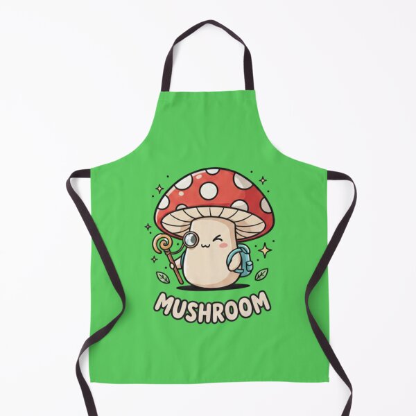Item preview, Cute Mushroom Explorer with Monocle and Backpack designed and sold by InkWeaveShop.