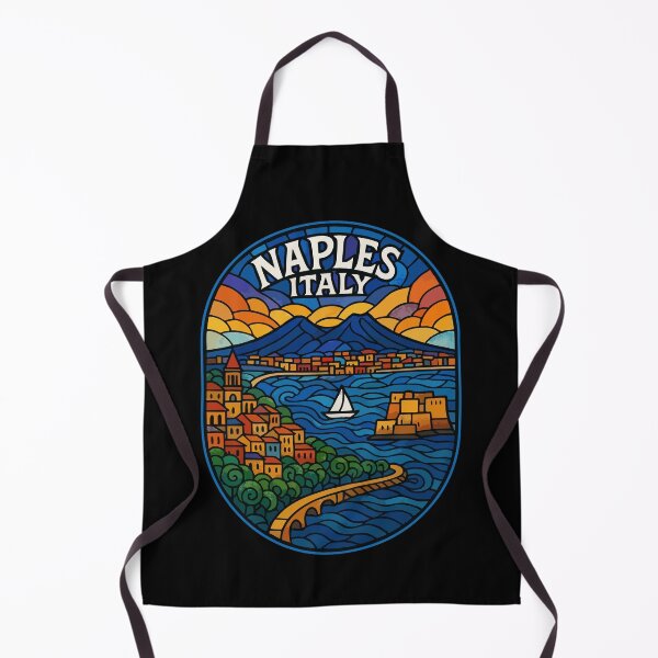 Item preview, Naples Italy Retro Stained Glass Travel designed and sold by TomFrontierArt.
