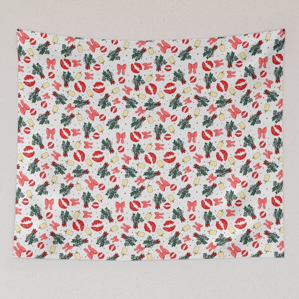 Item preview, Mistletoe Madness -Hand Drawn Seamless Pattern  designed and sold by Prickly Pear Products.