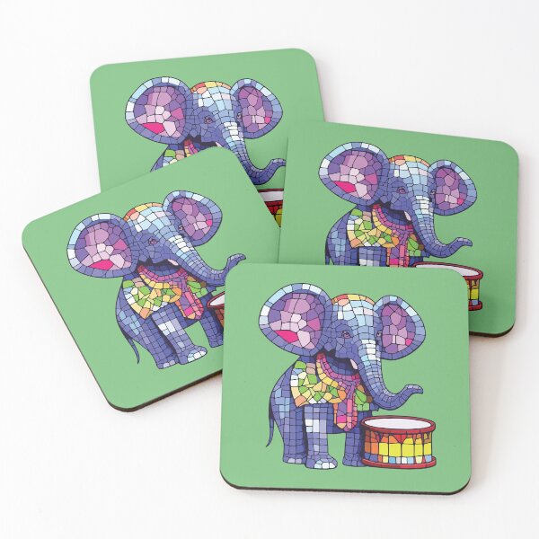 Item preview, musical elephant mosaic designed and sold by designmari.