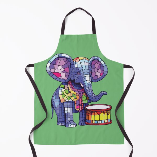 Item preview, musical elephant mosaic designed and sold by designmari.
